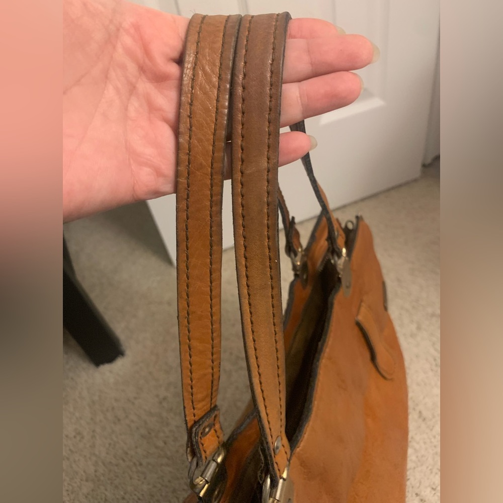 (Donated) Vintage Leather Tote Bag - Picture 8 of 14